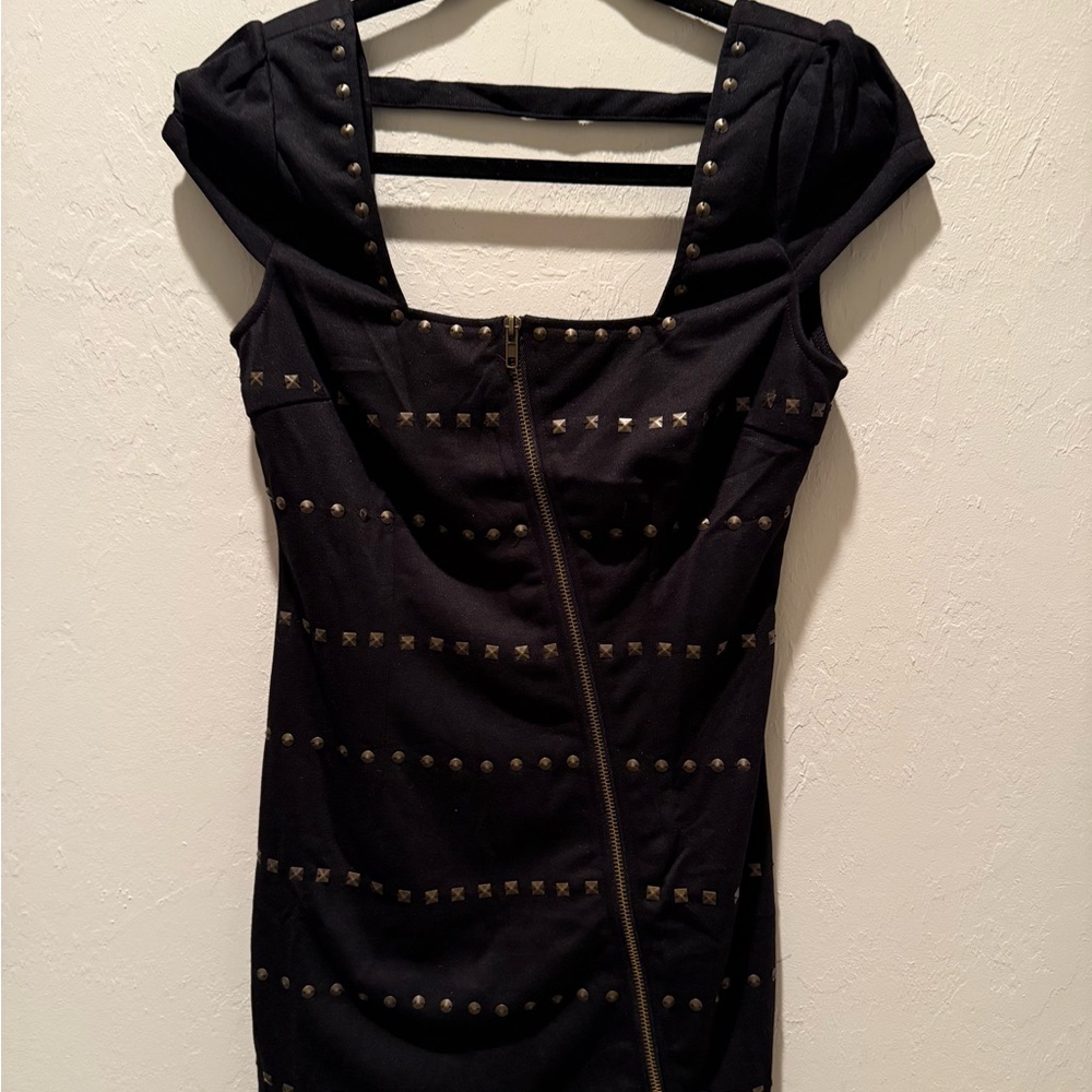 Women's Medium -Lucy Paris/ Elegant Black Studded Dress-NWT